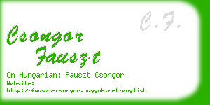 csongor fauszt business card